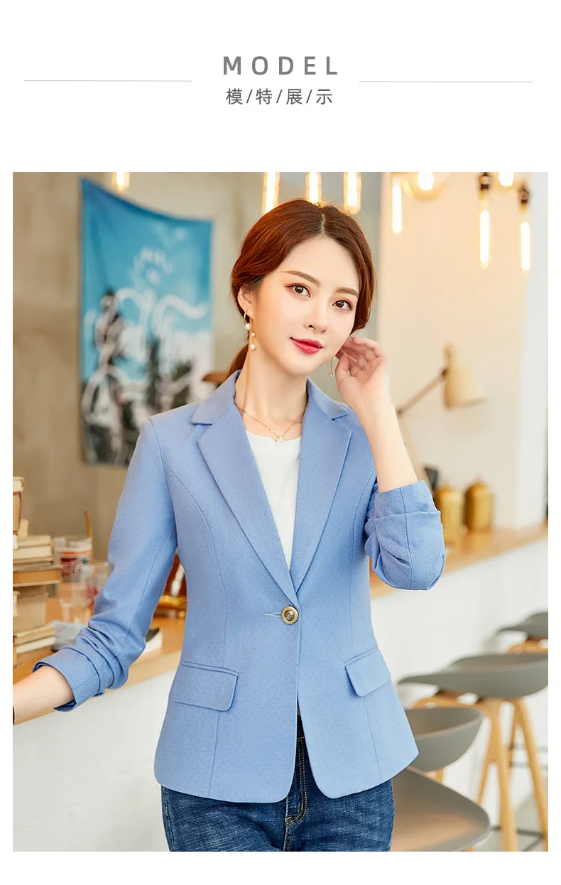 Small Suit Coat Women's Spring And Summer New Style One-Button Long Sleeve Slim Fit Women's Versatile White Collar Leisure