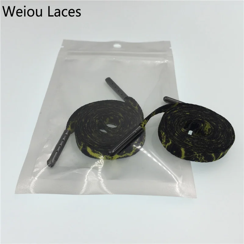 Weiou hot Shoestring Tops Silk Screen Printing Flat Print Shoelaces For Dress Shoes Personalized Replacement Shoelaces 60-180cm