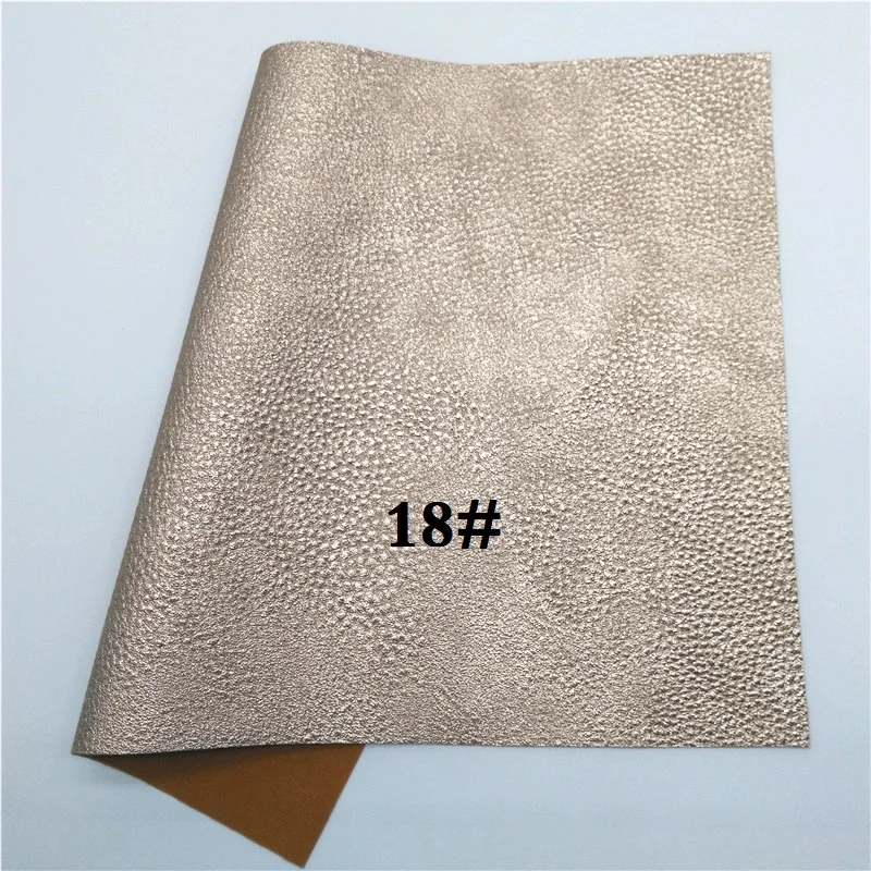 Glitterwishcome 21X29 см A4 размер винил для бантов личи металлик искусственная кожа ткань, синтетическая кожа листы для бантов, GM573A - Цвет: 18