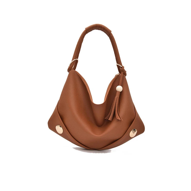 Women Soft Leather Shoulder Bag Fashion Mature Temperament Messenger Bags Female Large Capacity Bucket Bag