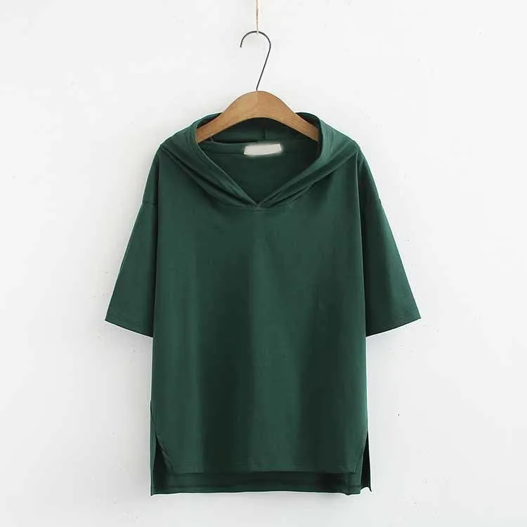 4XL 2019 Плюс Размер повседневные толстовки модные летние женские толстовки свободные с коротким рукавом толстовки с капюшоном