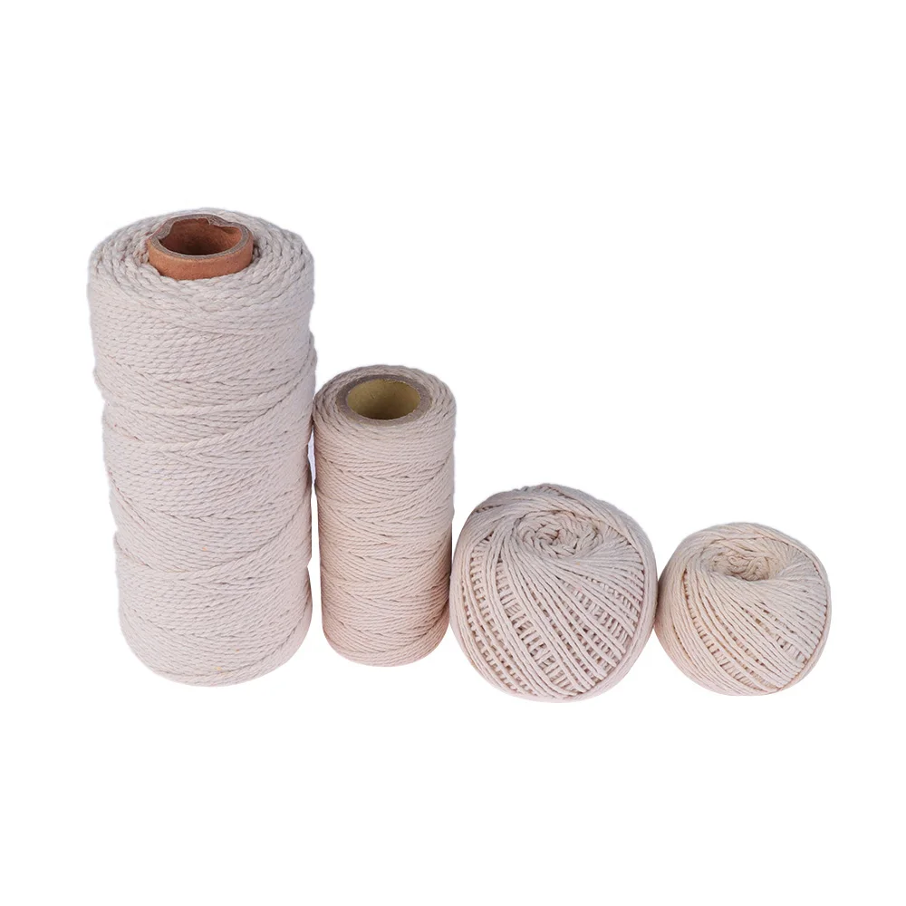 100% натуральный бежевый хлопок витой шнур ремесла макраме Artisan Веревка DIY домашний