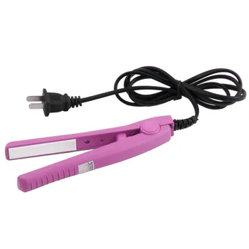 

Mini Travel Ceramic Hair Curl Straightener Flat Iron Perm Splint Perm Splint Perfect Touch-ups Shorter Layers Bangs 110V-220V