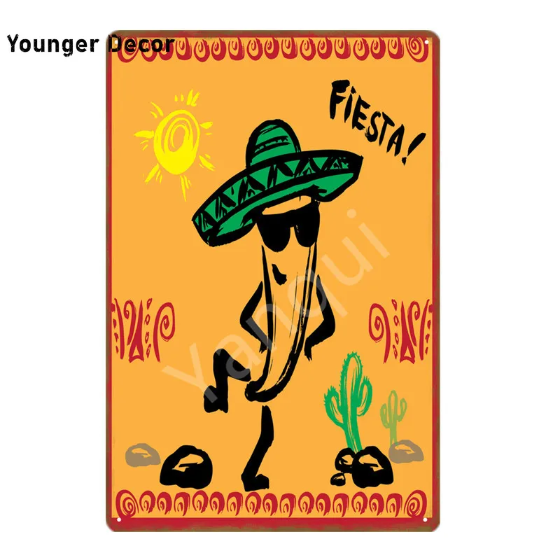 Мексиканский плакат для путешествий, флаг Мехико, металлическая жестяная вывеска Feliz Cinco De Mayo, Viva, Настенная Наклейка для бара, паба, клуба, домашний декор, YI-173