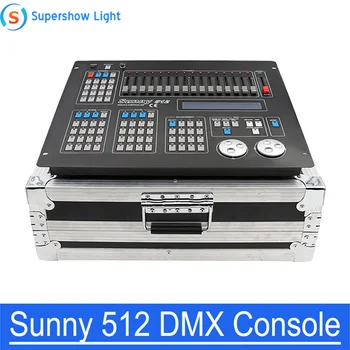 

Sunny DMX 512 Controller with Flight Case For Disco DJ DMX Moving Head Par Lighting Equipment Sunny512 Console