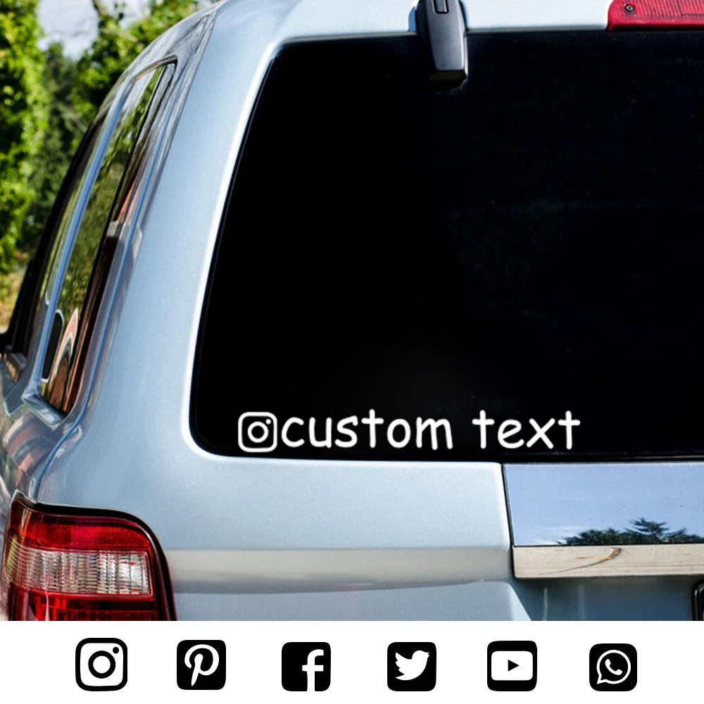 komen Knipoog analyseren Auto Sticker Custom Gepersonaliseerde Instagram Facebook Sociale Account  Gebruiker Naam Sticker Voor Auto Decals Accessoires|Auto Stickers| -  AliExpress