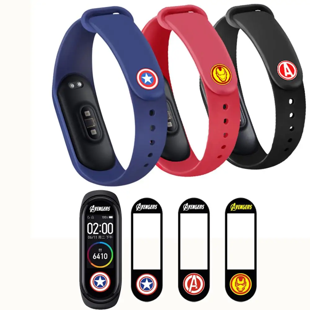 3 упаковки силиконовых наручных браслетов для Xiaomi mi, 3 браслета для mi Band 4, спортивные ремешки с красочной защитой экрана