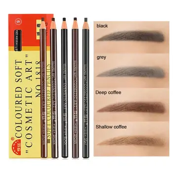 

5 Colors Long Lasting Waterproof Eyebrow Pencils Enhancer Dye Tint Pen Easy To Wear Black Brown Paint Eye Brow Makeup Tool TSLM1