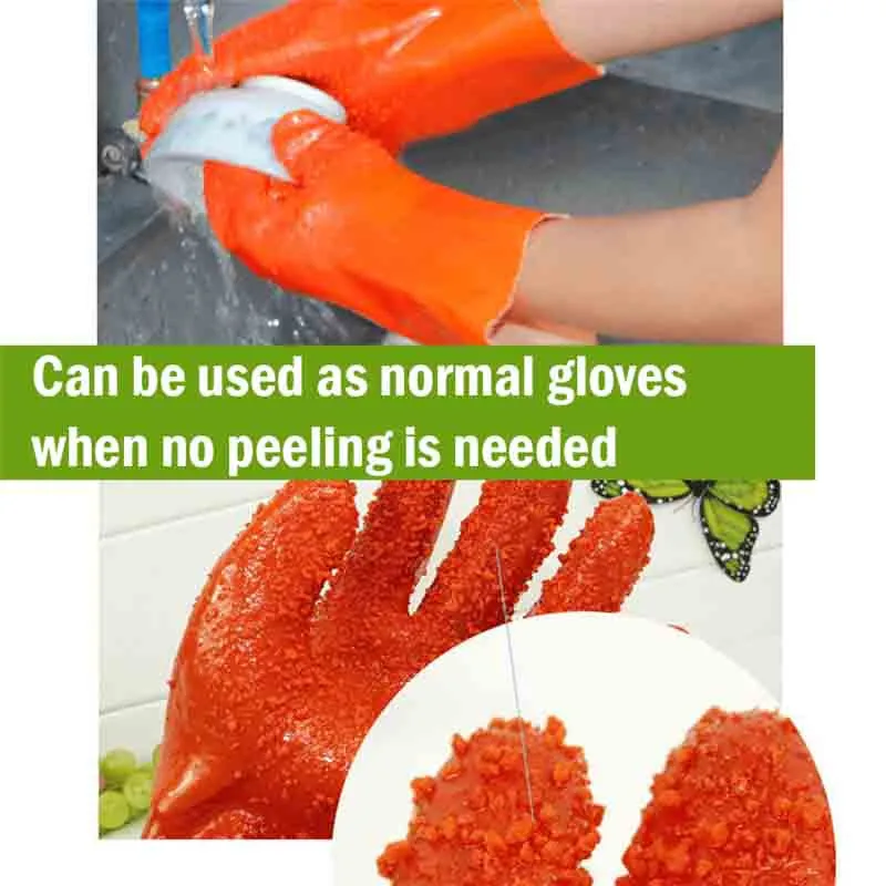 

Kitchen 1 Pair Peeling Potato Cleaning Gloves Peel Vegetable Fruit Fish Scale Gloves Non-slip Decoration Accessories Tool #45
