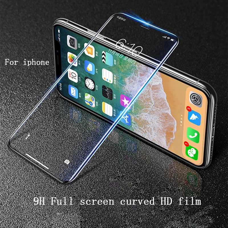 Стекло защитная пленка на весь экран HD для iphone 6/7/8 X 11|Защитные стёкла и плёнки| |