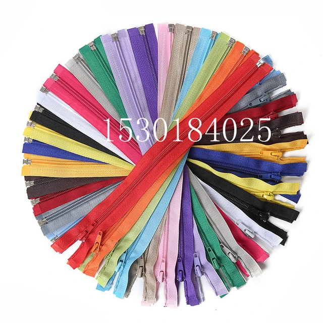 10pcs 3# 7.5/12.5/15/20/25/30/35/40/45/50/55/60cm Nylon Coil Zippers for  Tailor Sewing Crafts Nylon Zippers Bulk 20 Colors