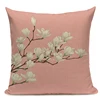 Watercolor Flower Cushion Cover Vintage Bird Blue Pink Pillow Case Transparent Flowers Sofa Decorative Pillow Cover 45*45cm ► Photo 2/6