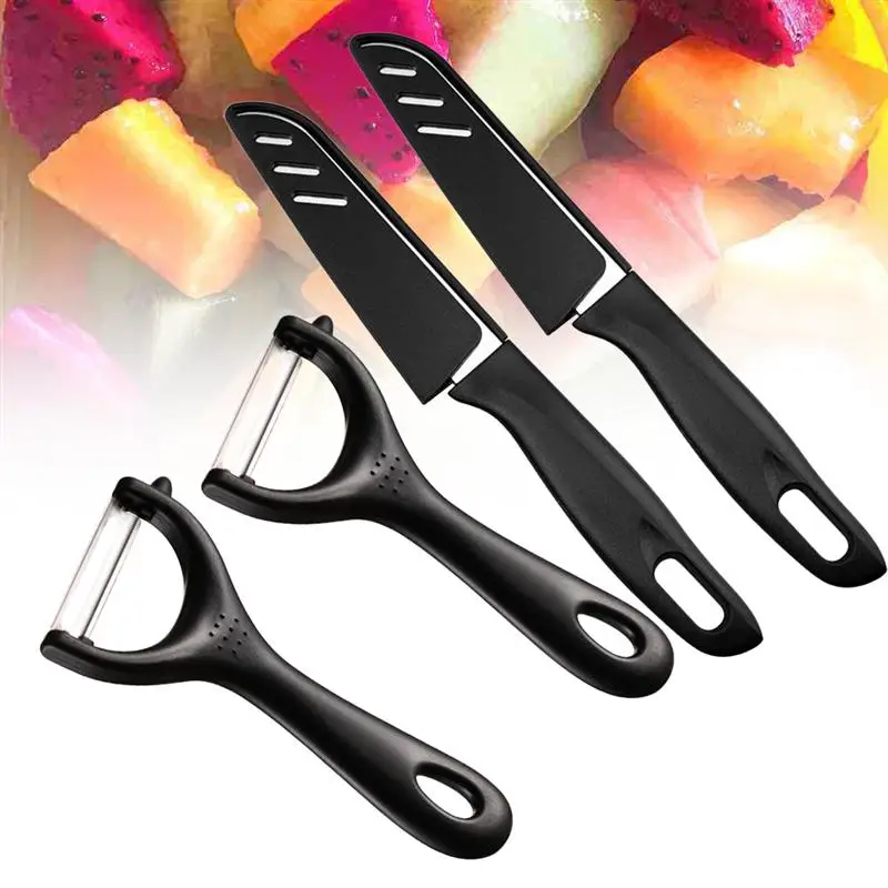 

4pcs Practical Knife Peeler Set Multifunctional Vegetable Fruit Cutter Peeler Kitchen Utensil Fruit Cutter Peeler Kit For Home