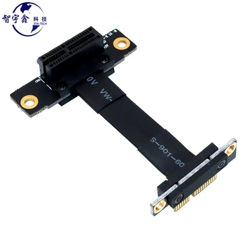 

PCI-E 3.0 1X Dual 90 Degree Extension Cable Supports Sound Card Network Card Length Can Be Customized