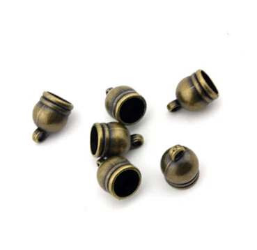50 pcs/lot CCB leather rope tail buckle Bell round key chain tassel hat head plastic jewelry accessories 6/7/8/9/12mm |