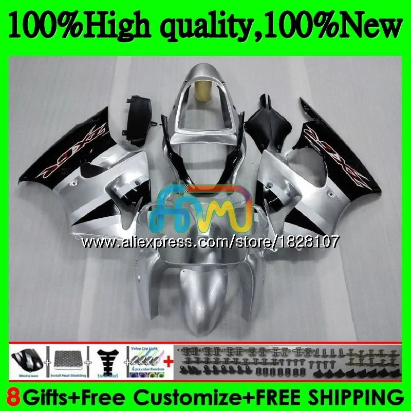 No. 1 Корпус для KAWASAKI 600CC ZZR600 ZX600CC черный серебристый кузов 14BS. 5 ZZR-600 ZZR 600 05 06 07 08 2005 2006 2007 2008 комплект обтекателей - Цвет: No. 1