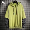 Patchwork Pullover Hoodie Men Streetwear 2022 New Oversized Hooded Sweatshirt Hip Hop Hoodie Men's Hoodies Sweatshirts Harajuku ► Photo 1/6