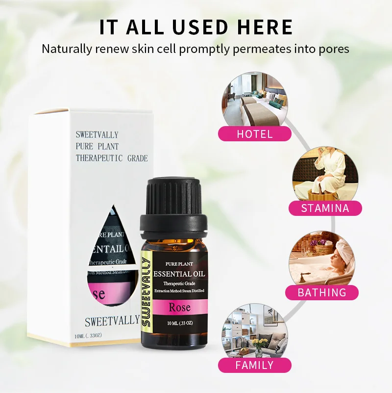 Абсолютно новое 10 мл натуральное эфирное масло эвкалипта Роза Ylang Oli Essenziali Per Aromaterapia Diffusori
