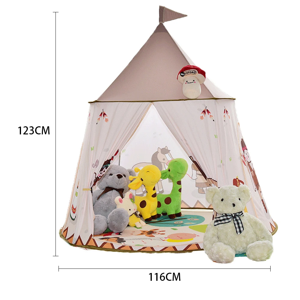 Kid Tent Portable Princess Castle Children Tent Teepee Foldable Play House Toys Tent Birthday Christmas Gift 5