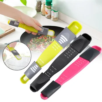 

Measure Cup Double End Eight Stalls Adjustable Scale Measuring Spoons Metering Spoon Baking Tool Kitchen Accessories