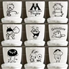 Toilet Stickers Home Decoration Wall Sticker Vinyl Waterproof Wall Decals Cartoon Home Decor Mural ► Photo 1/6