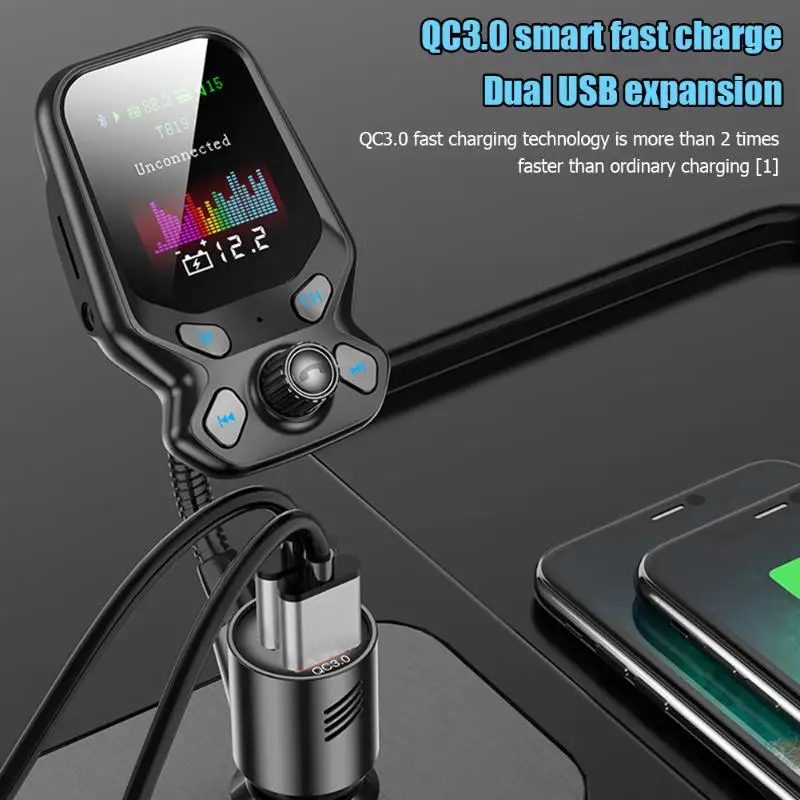 T819 MP3 плеер 3,0 USB зарядное устройство lcd Bluetooth fm-передатчик Handsfree автомобильный комплект многофункциональные автомобильные электронные запчасти