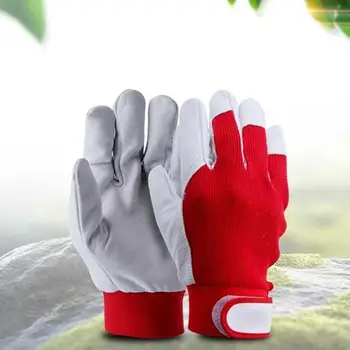 

2Pcs Mechanical Work Welding Faux Leather Anti-static Non-slip Car Repair Gloves mechanic gloves leather work gloves mechanic