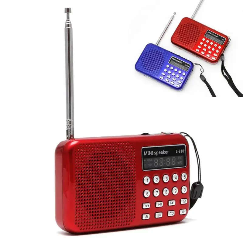 

Mini LCD Digital Audio FM Radio USB Micro SD TF Card Speaker MP3 Music Player