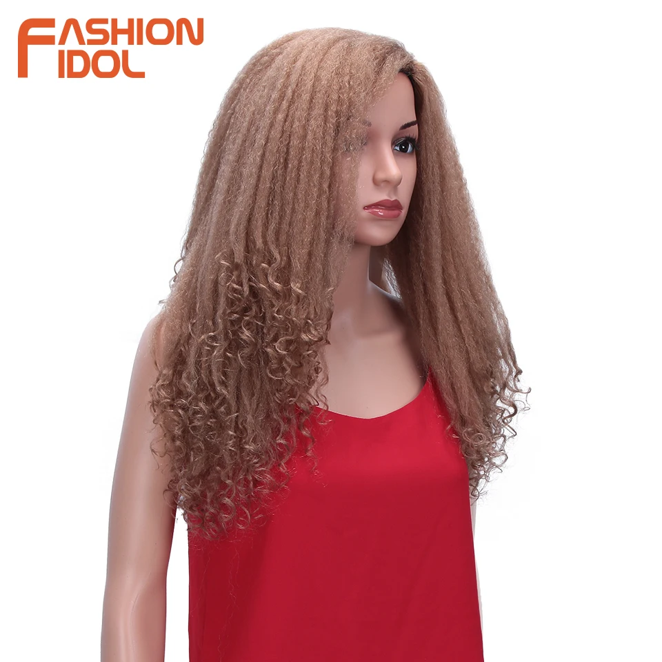 Мода IDOL короткие волосы боб Пуффи афро кудрявый парик синтетические парики для черных женщин 16 дюймов кудрявые Омбре коричневые волосы косплей парик