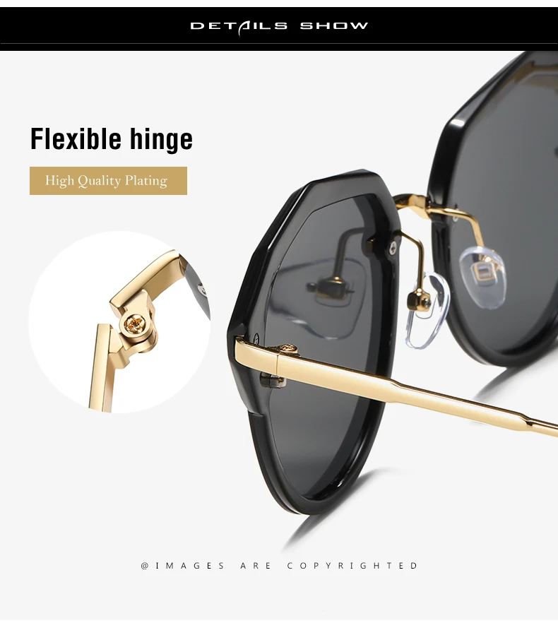 luxury Women Sunglasses Polarized Fashion Ladies Eyeglasses Retro Oculos De Sol Gafas UV400 No.201993