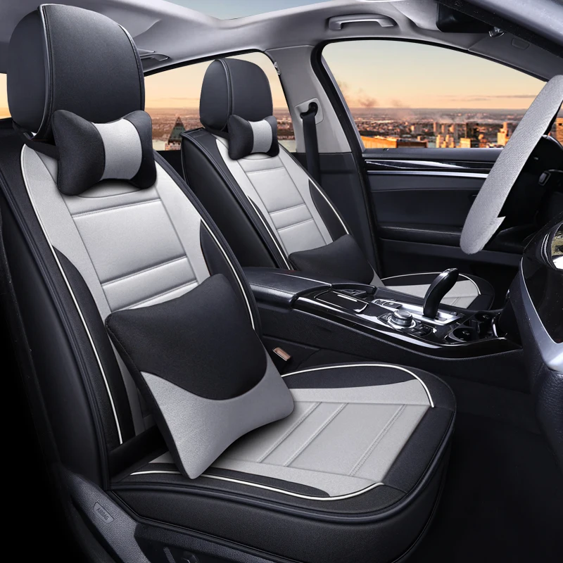 Full Coverage flax fiber car seat cover auto seats covers for ssangyongactyon korando kyron rexton