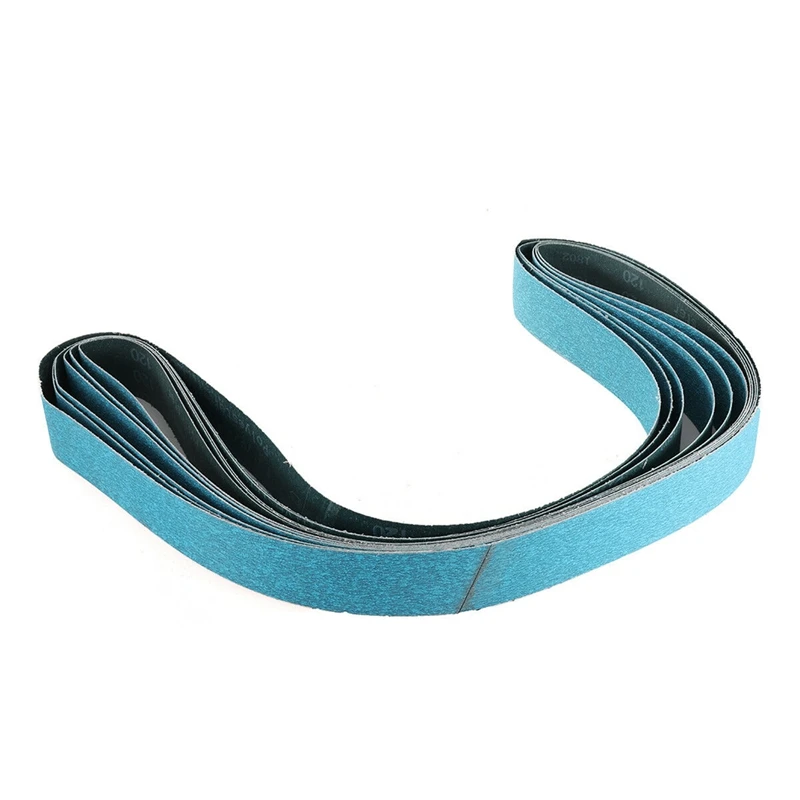 6Pcs 2 x 72 Inch 120 Grit Zirconia Sanding Belts Metal Grinding Polishing