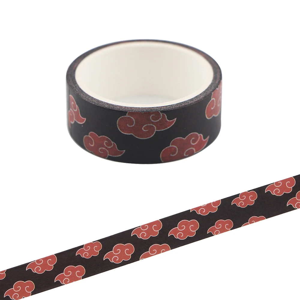 

Ransitute R1189 Naruto Red Cloud Anime Washi Tapes DIY Painting Paper Tape Decorative Adhesive Tapes Scrapbooking Stickers