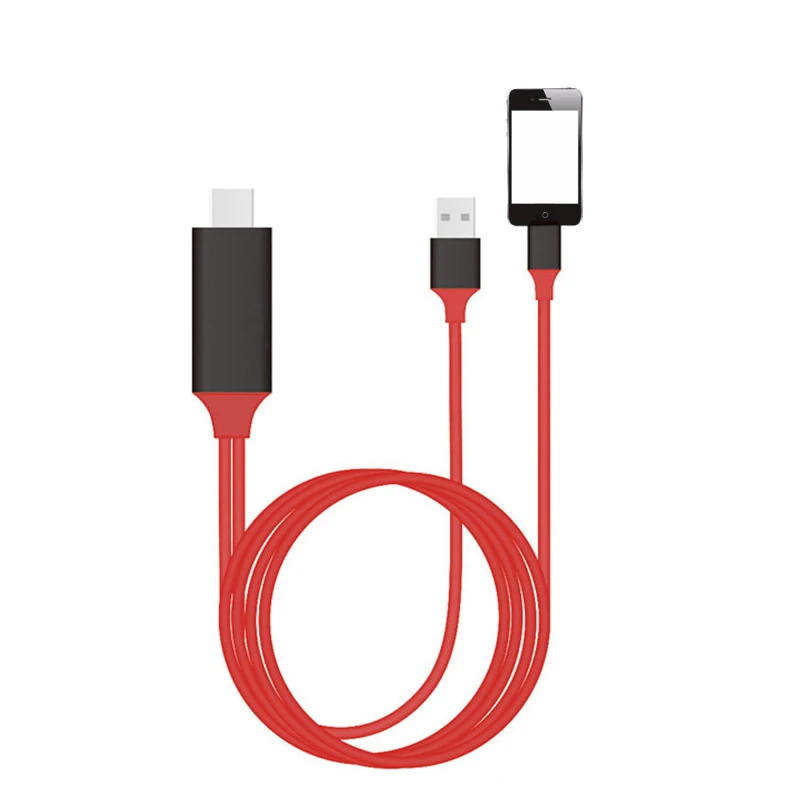 Кабель адаптер для HDTV TV и iPhone IOS HD 1080P 1 8 м контактов в HDMI iPhone|Кабели HDMI| |