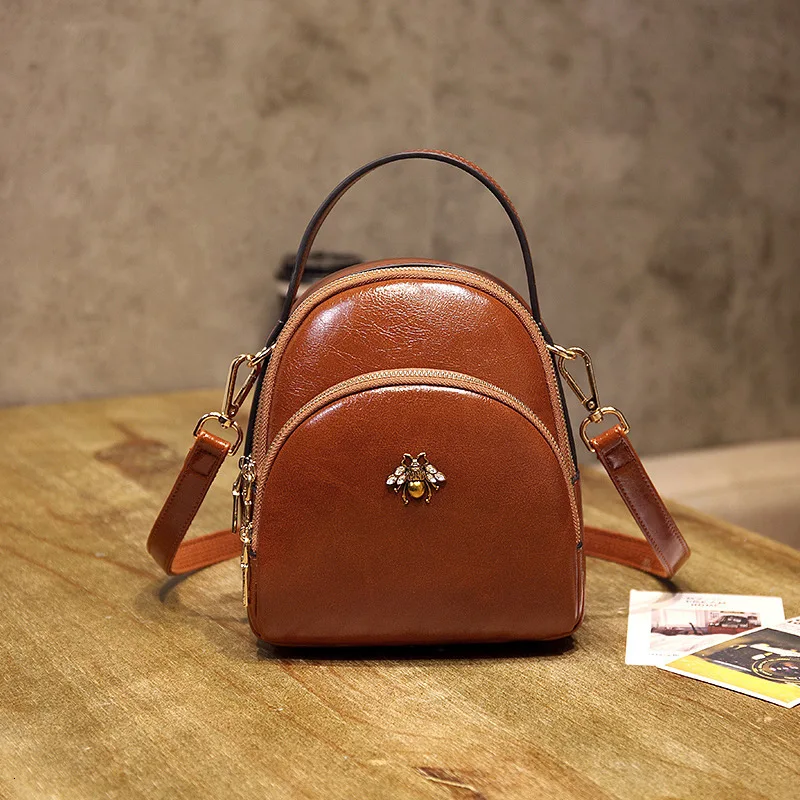 2020 Высокое качество Винтаж кожаный женский рюкзак небольшой сумка Mochila Feminina Bolsa
