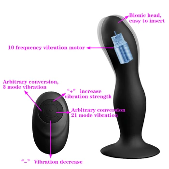 Wireless Remote Anal Dildo Vibrator Prostate Massager G-spot Stimulator 10 Speeds Charging Anal Penis Vibrator Sex Toys for Men 4