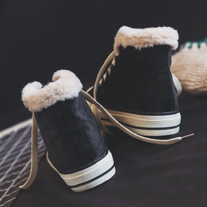 Зимние кроссовки; женская теплая обувь на меху; Зима года; Новая женская повседневная обувь; парусиновые кроссовки на платформе; Черная теплая уличная женская обувь на платформе