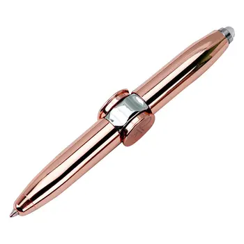 

Fingertip Gyro Pen Multifunction Rotating Illuminating Metal Ballpoint Pen Creative Led Lamp Decompression Finger Gyro Pen
