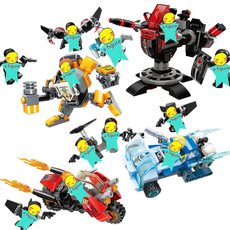 

Super hero Series Bastion Reinhardt Car Building Blocks Bricks sets Model Kid Toy Marvel Compatible Ideas Ninja Movie