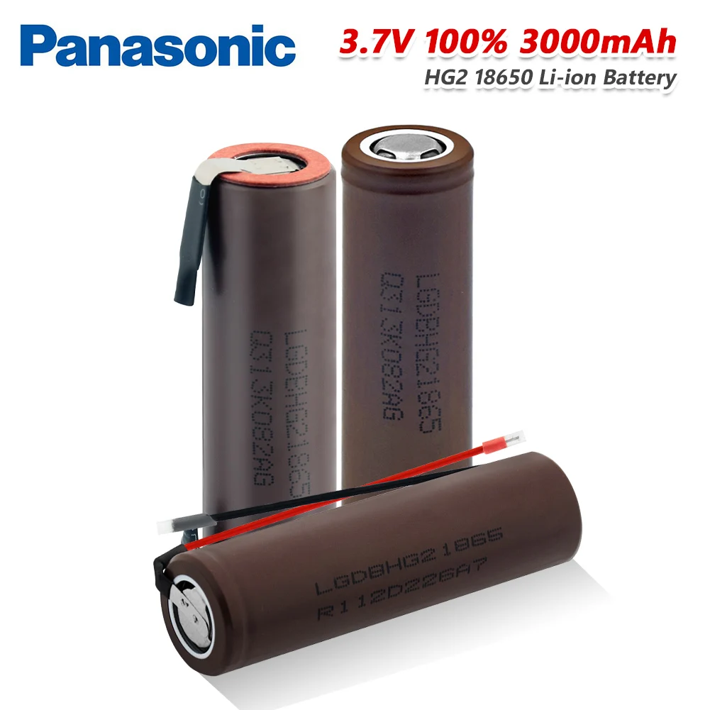 Аккумулятор Panasonice HG2 18650 3000 мАч 3 типа аккумулятора 7 В разряда 20 А для