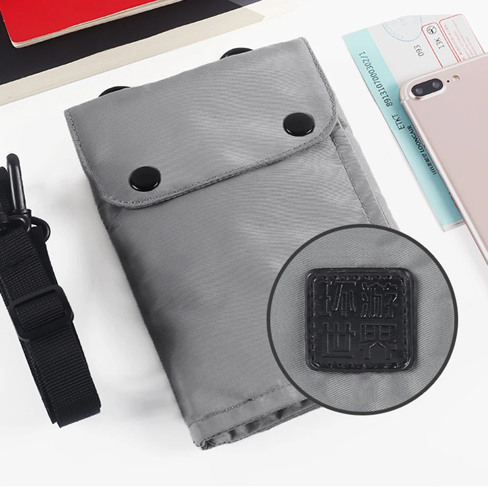 Новая Корейская версия одноплечевая подвесная шея для путешествий водонепроницаемый паспортный чехол RFID Противоугонная многофункциональная папка ID