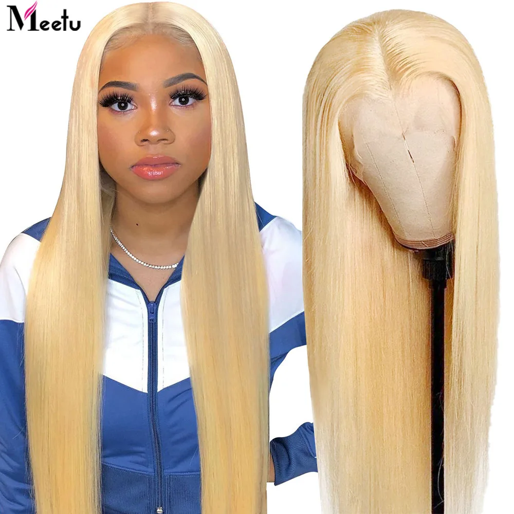 Hot Products! HD Lace Frontal Wig 613 Lace Front Wig 13x6 Transparent Lace Front Wig 30 inch Blonde Straight Human Hair Wigs For Women