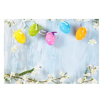 

Colorful Easter-eggs photo backdrops vinyl baby light blue photography backgrounds for photography Studio kits fotografia GE-187