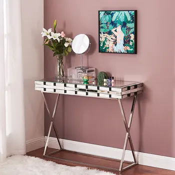 

Panana High Quality Mirrored Entryway Console Glass Desk Console Tables Bedroom Dressing Table Living Room Display table