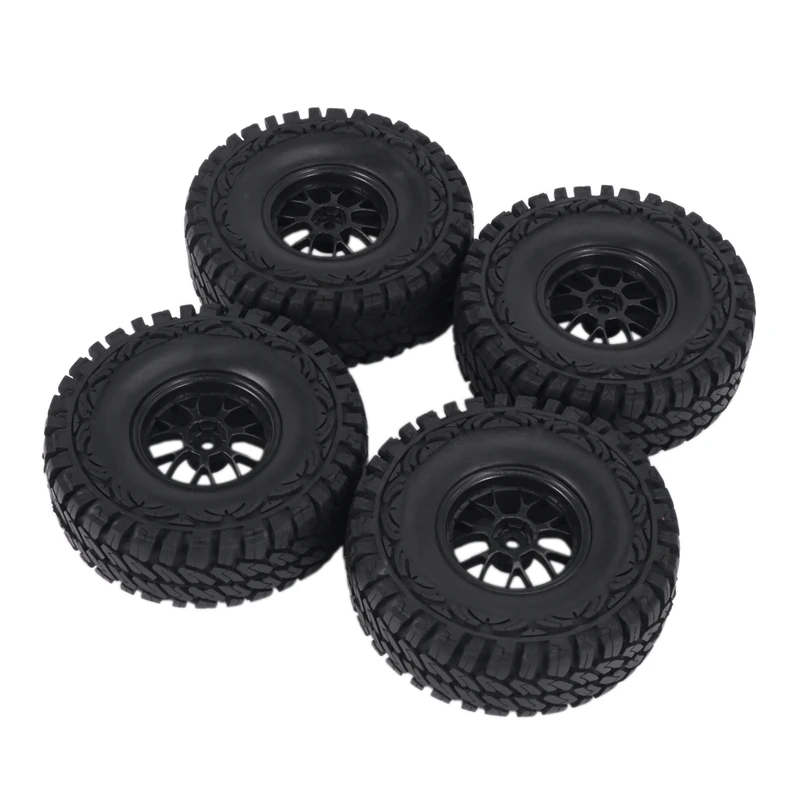 

4Pcs 1.9 Inch Wheel Rim & Tire Set for 1/10 RC Crawler Axial SCX10 90046 AXI03007 D90 Traxxas TRX4 Redcat RC Car Parts