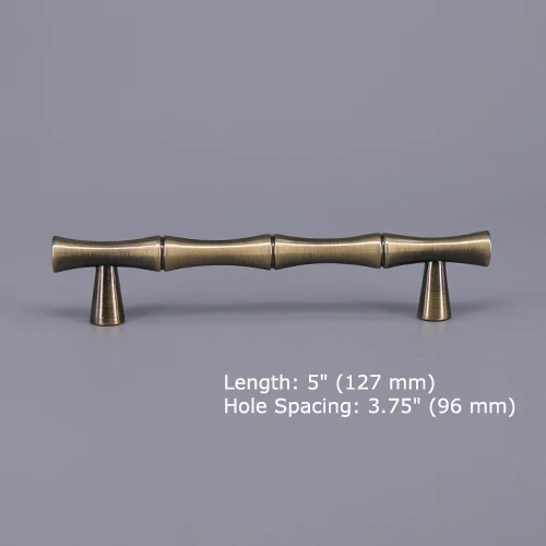 Bronze 96mm 1x бамбуковая ручка ящика формы ретро ручка шкафчика ручки двери винтажные ручки ящика для шкафчика и тянет 64 мм 96 мм 128 мм - Цвет: Bronze 96mm