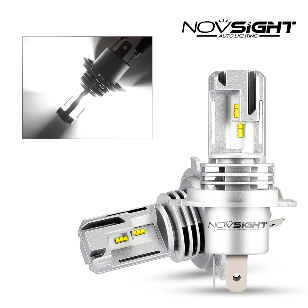 Novsight 2 шт. H4/H5/H7/9005/9006 55 Вт Автомобильный светодиодный Сменные лампы фар комплект ZES фары дальнего света 6000K