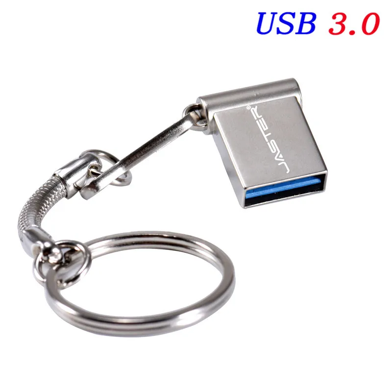 JASTER USB 3.0 USB Flash Drive 4GB 8GB 16GB 32GB 64GB Pen Drive Pendrive Flash Drive Memory stick for friend gift customer logo - Цвет: Silver