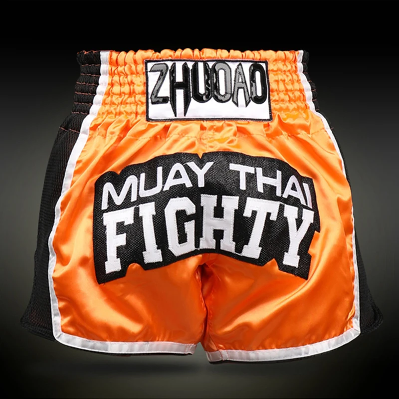 Muay Thai Shorts Men Embroidery Sports Fitness Fighting Kickboxing Short Pants Women Kids Sanda MMA Boxeo Trunks MMA Shorts