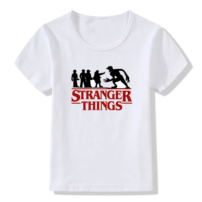Футболка для мальчиков и девочек Harajuku, футболка с принтом «странные вещи», детские летние топы, футболки, повседневная Уличная одежда - Цвет: C3